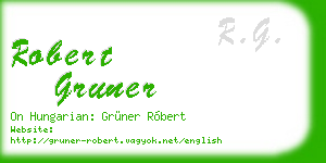 robert gruner business card